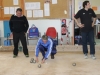 L'arbitre Alain Jean mesure un point litigieux, Jean Claude surveille !!!