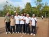 Michel, Eugène, Calou, Jean Pierre, Sylvain, Coco, et Jean Paul ( coach)